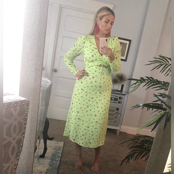 AFRM neon midi dress size M - Picture 3 of 5